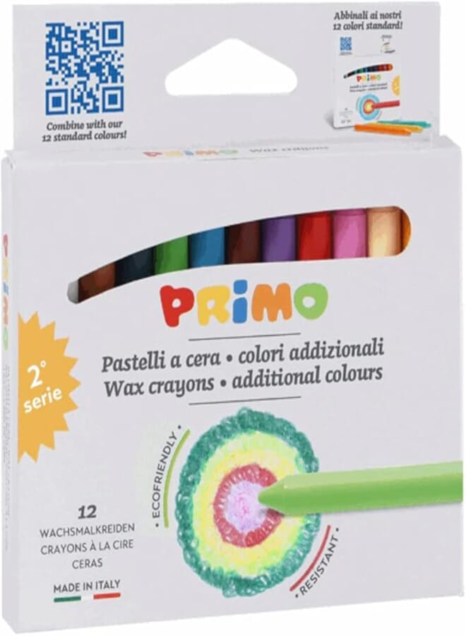 Primo Pencil case 24 wax crayons Ø9mm x 85mm